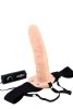 Proteza-REALISTIC HOLLOW STRAP ON VIBRATOR 8INCH